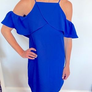 Blue dress with ruffles